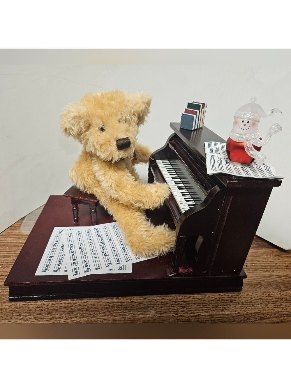 Vintage 80s Serenading Piano Bear